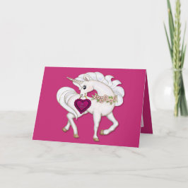 Cartão De Festividades Desejos do Unicorn Magic Namorados