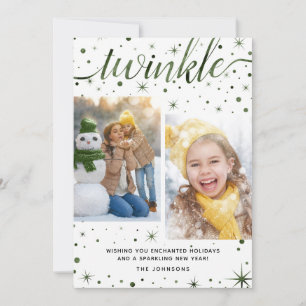 Cartão De Festividades Desejos Encantados Tipografia Whimsical 2-Foto