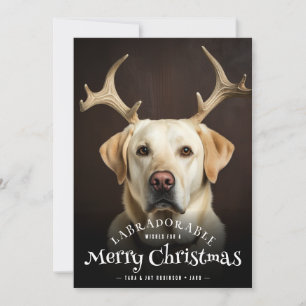 Cartão De Festividades Desejos Labradoráveis Feliz Natal Texto Cachorro
