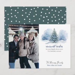 Cartão De Festividades Desejos Mais Quentes Árvore Sempre-verde Coberta d