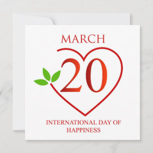 Cartão De Festividades Desejos Personalizados Dia Internacional da Felici