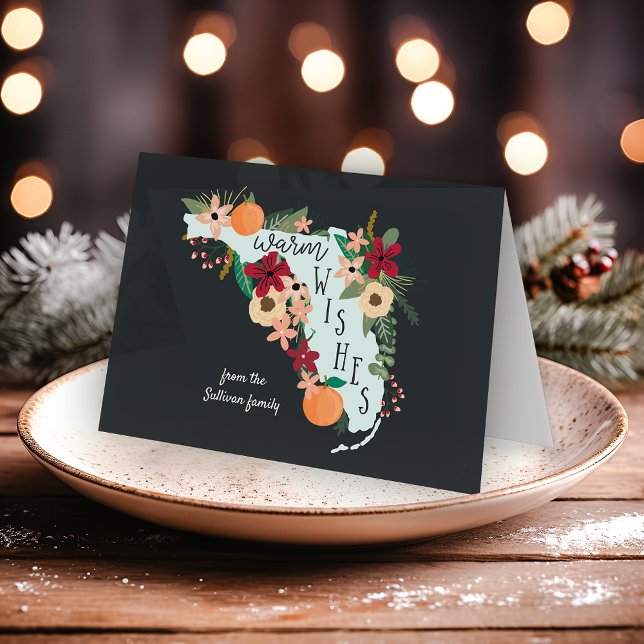 Cartão De Festividades Desejos Quentes Da Flórida (Criador carregado)