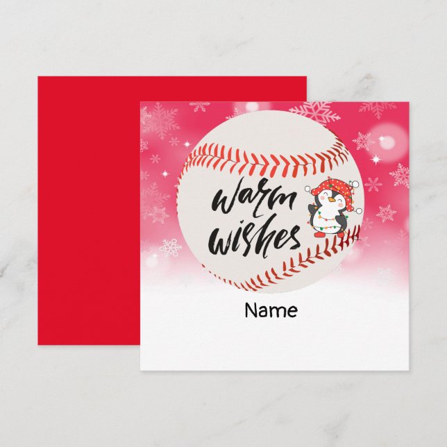 Cartão De Festividades Desejos Quentes de Beisebol com Jogador Divertido  (Frente/Verso)