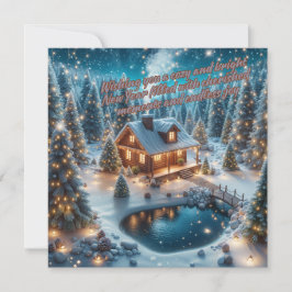 Cartão De Festividades Desejos quentes para um Ano Novo Luminoso