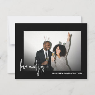 Cartão De Festividades Desejos Simples Fotografia Minimalista Preto e Bra