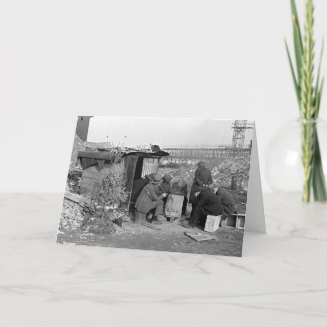 Cartão De Festividades Desempregados e sem-abrigo 1938 (Frente)