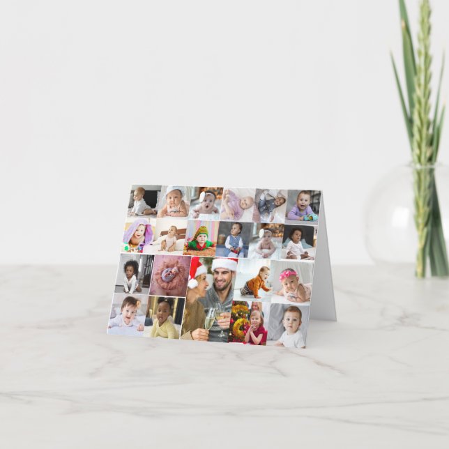 Cartão De Festividades Desenhe Seu Próprio Colagem de 21 Fotos (Frente)