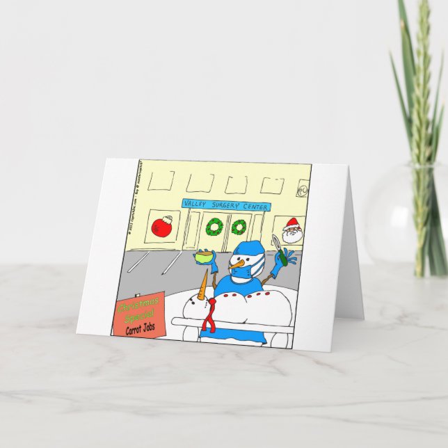 Cartão De Festividades desenho animado do nariz da cenoura x45 (Frente)