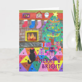 Cartão De Festividades Desenho da Cena de Natal