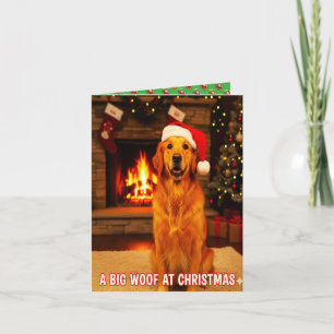CARTÃO DE FESTIVIDADES DESENHO DE CÃO DE ESTIMAÇÃO PARA O NATAL