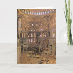 Cartão De Festividades Desenho de Papais noeis Sophia por John Singer Sar