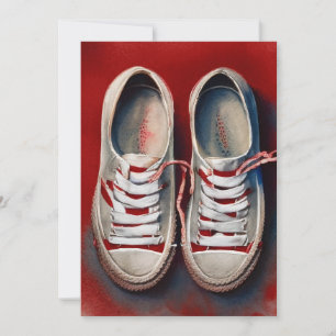 Cartão De Festividades Desenho Mão De Calçados Engraçados