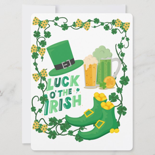 CARTÃO DE FESTIVIDADES DESENHO ST PATRICK (Frente)