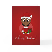 Desenhos animados da menina do Natal