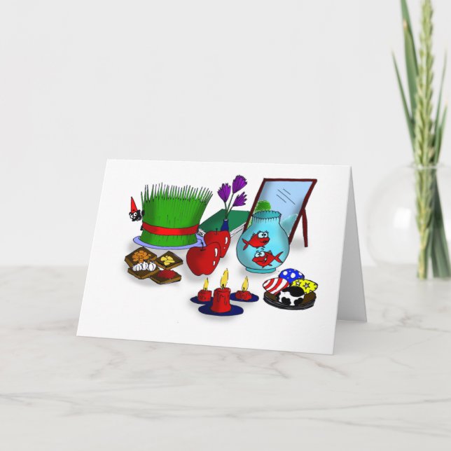 Cartão De Festividades Desenhos animados de Norooz (Frente)