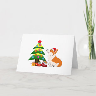 Cartão De Festividades Desenhos animados do Corgi de Galês do feriado co