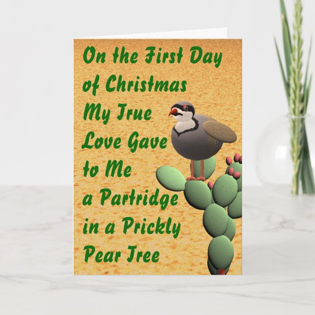 Cartão De Festividades Desert Felry Christmas (Frente)