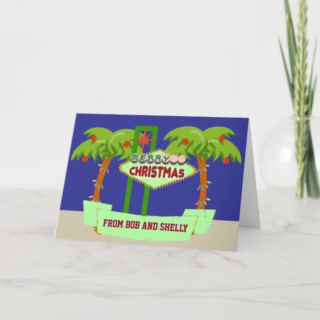 Cartão De Festividades Desert Hoilday também (Frente)