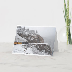 Cartão De Festividades Desfiladeiro em cascata a bordo do Polar Express