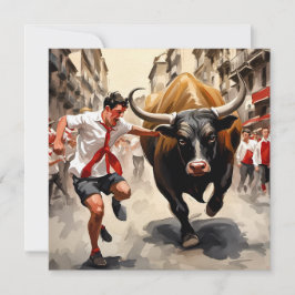 Cartão De Festividades Desfile de San Fermin na Espanha