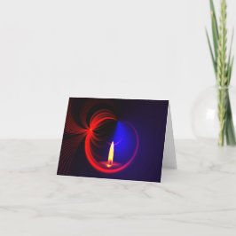 Cartão De Festividades Design Abstrato da Vela de Natal