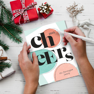 Cartão De Festividades Design abstrato de animação de ano novo