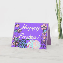 Cartão De Festividades Design da placa páscoa