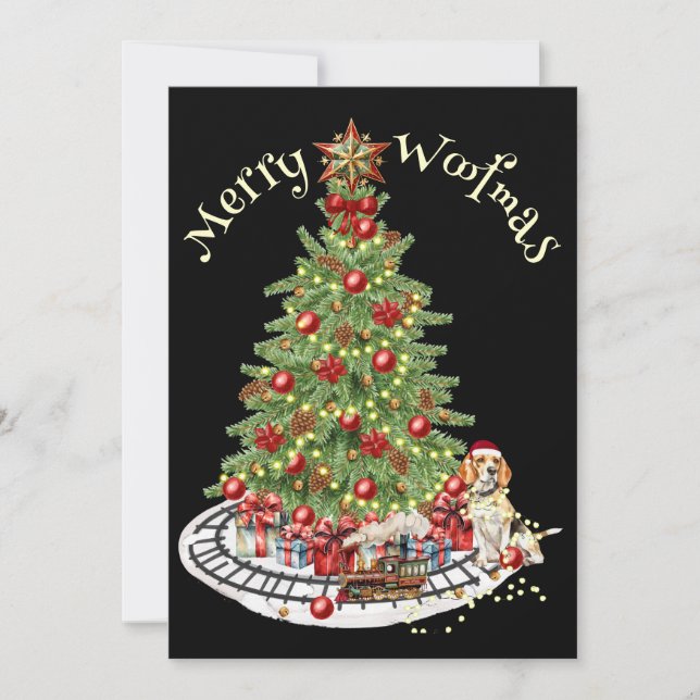 Cartão De Festividades Design de Cachorro de Woofmas de feliz - Sapo (Frente)