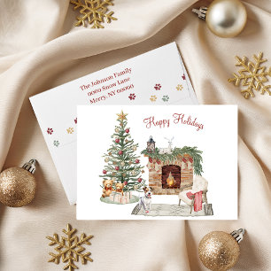 Cartão De Festividades Design de Cachorro Feliz - Jack Russell