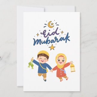 Cartão De Festividades Design de Celebração de Eid Aconchegante