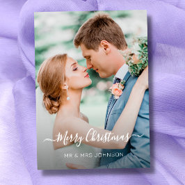 Cartão De Festividades Design de Foto Lado 2 do Script Elegante Natal