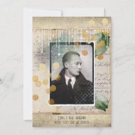 Cartão De Festividades Design de Gentleman Vintage com citação