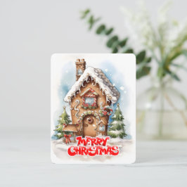 Cartão De Festividades design de gingerhouse de natal alegre