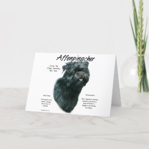 Cartão De Festividades Design de História do Affenpinscher