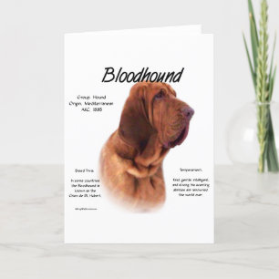 Cartão De Festividades Design de História do Bloodhound