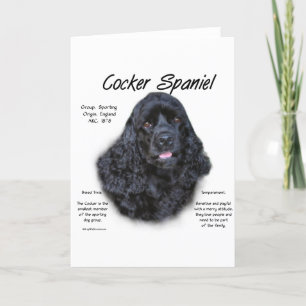 Cartão De Festividades Design de História do Cocker Spaniel (preto)