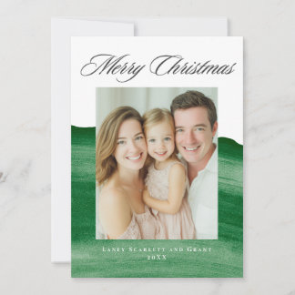 Cartão De Festividades Design de Natal Alegre Moderno Verde