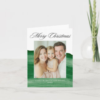 Cartão De Festividades Design de Natal Alegre Moderno Verde