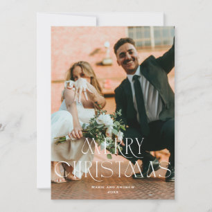 Cartão De Festividades Design de Natal Merry Modern
