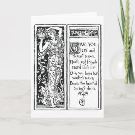 Cartão De Festividades Design de Natal por Walter Crane