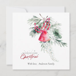 Cartão De Festividades Design de Natal Simples - Bíblia Verde Verse Flat