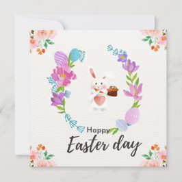 Cartão De Festividades design de placa de saudação de Páscoa de aquarela
