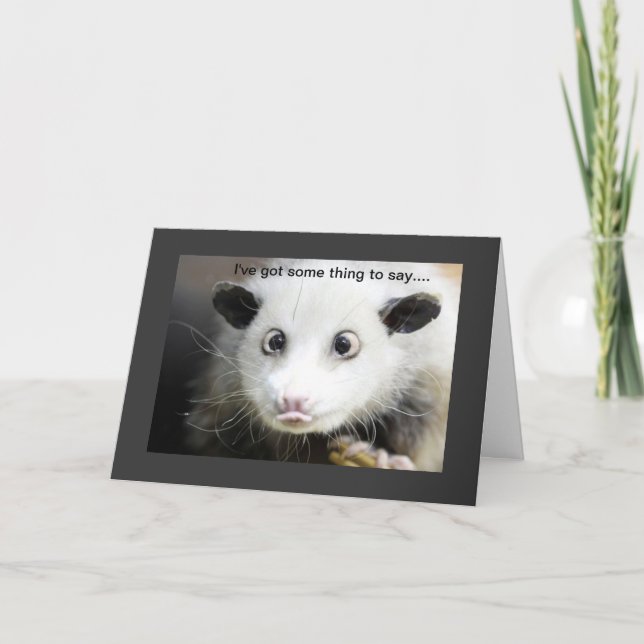 Cartão De Festividades Design de Possum (Frente)