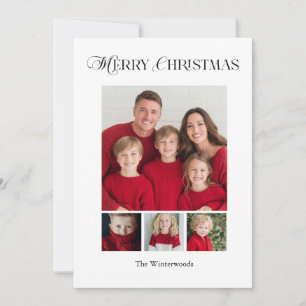 Cartão De Festividades Design de Quatro Fotos de Feliz Natal