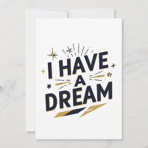 Cartão De Festividades Design de Tipografia Inspirador Sonho que Tenho