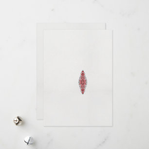 Cartão De Festividades design de um padrão vermelho e branco