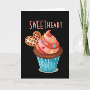 Cartão De Festividades Design Dia de os namorados de Cupcake Swetheart