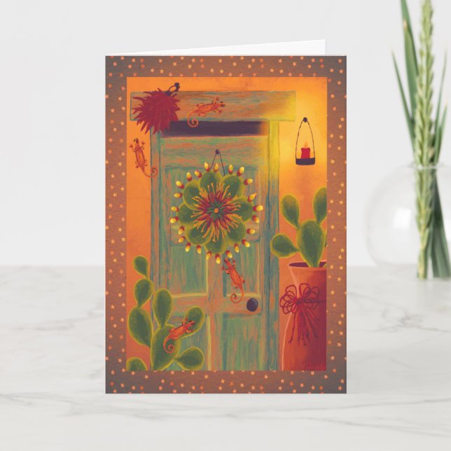 Cartão De Festividades Design do sudoeste personalizado (Frente)