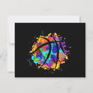 Cartão De Festividades Design Gráfico de Basquete Vintage Basquete Legal