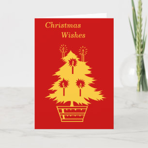 Cartão De Festividades design gráfico minimalista de ouro para natal